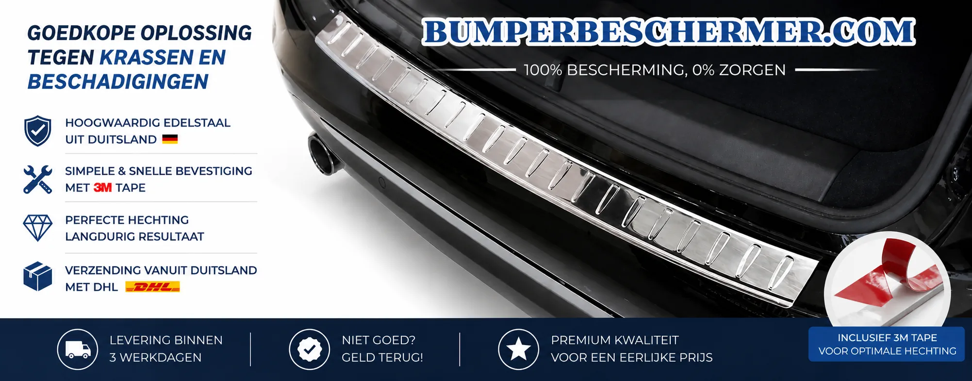 100% pasklare bumper beschermer voor elke auto