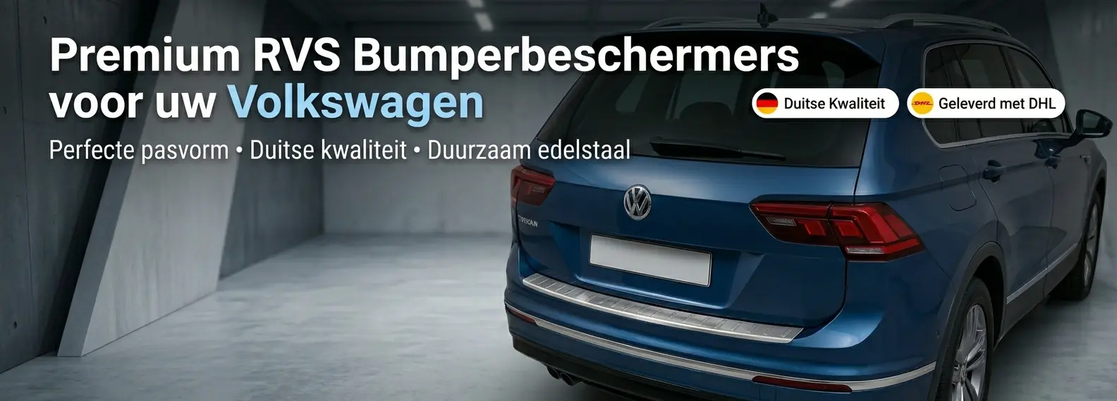 RVS edelstaal bumperbeschermer Volkswagen